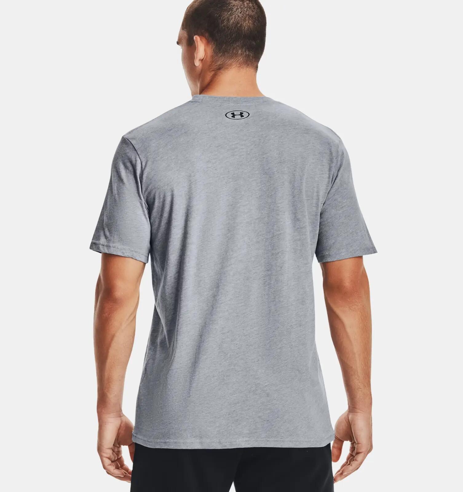 T-shirt Under Armour Sportstyle Left Chest gris clair 3/7