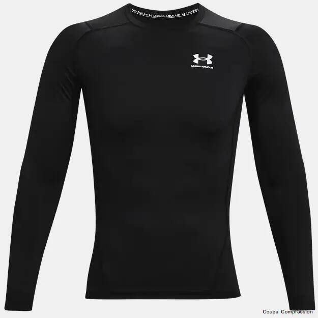 Mens HeatGear Base Layer Top (Black)
