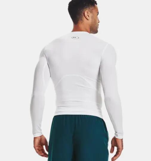 T-shirt compression Under Armour HeatGear® manches longues blanc 2/7