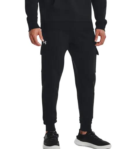 Pantaloni barbati Under Armour Rival Fleece Cargo, Negru