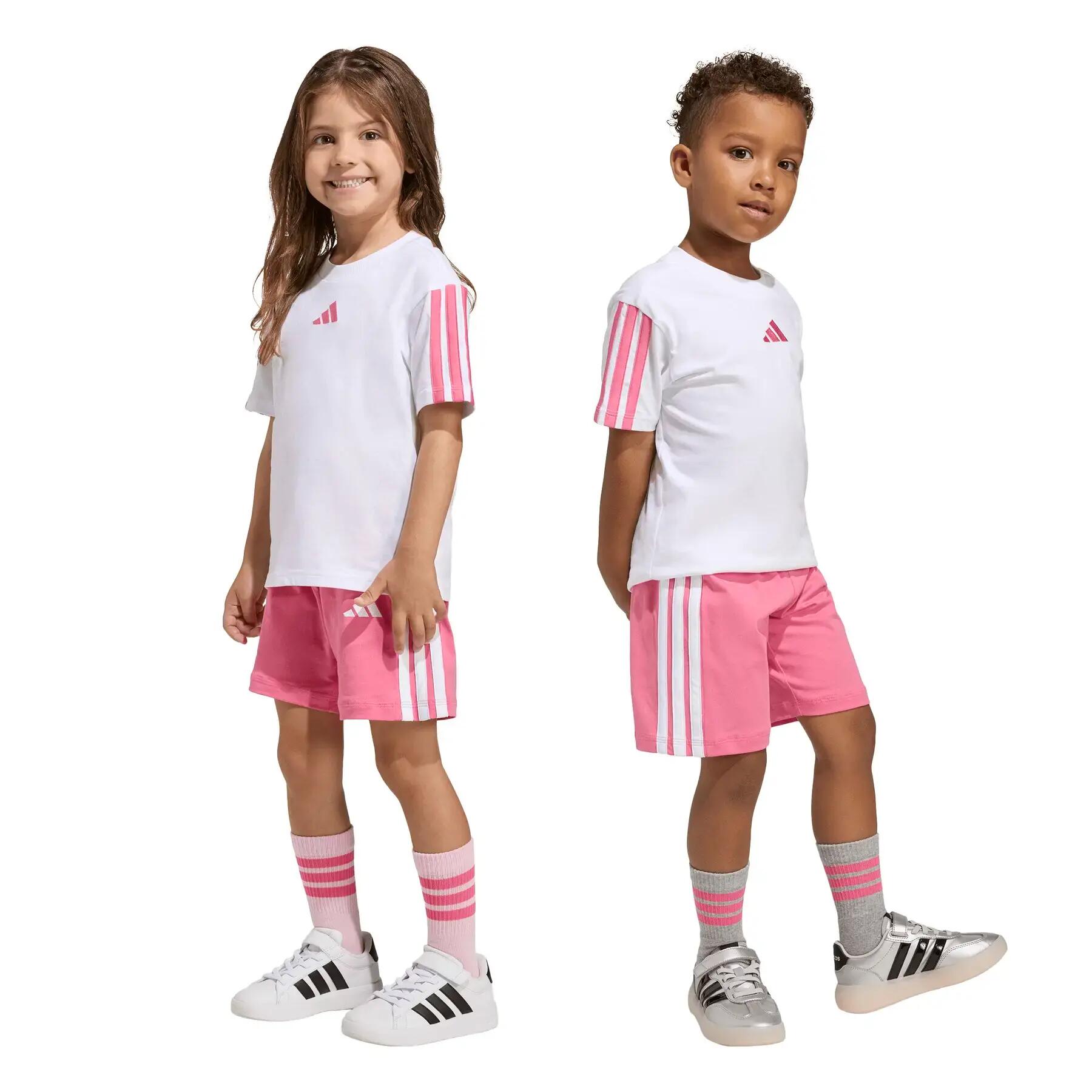 Completo bambina adidas performance - bianco\rosa 4/11