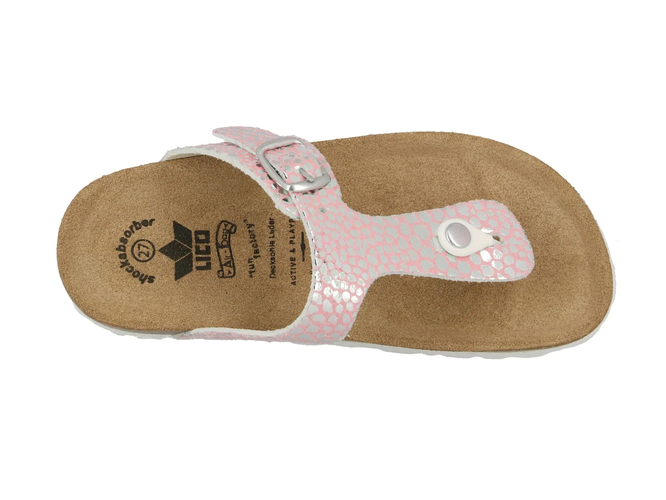 Mules - Fille - Bride d’orteil, boucle réglable - LICO Bioline Stone 5/6