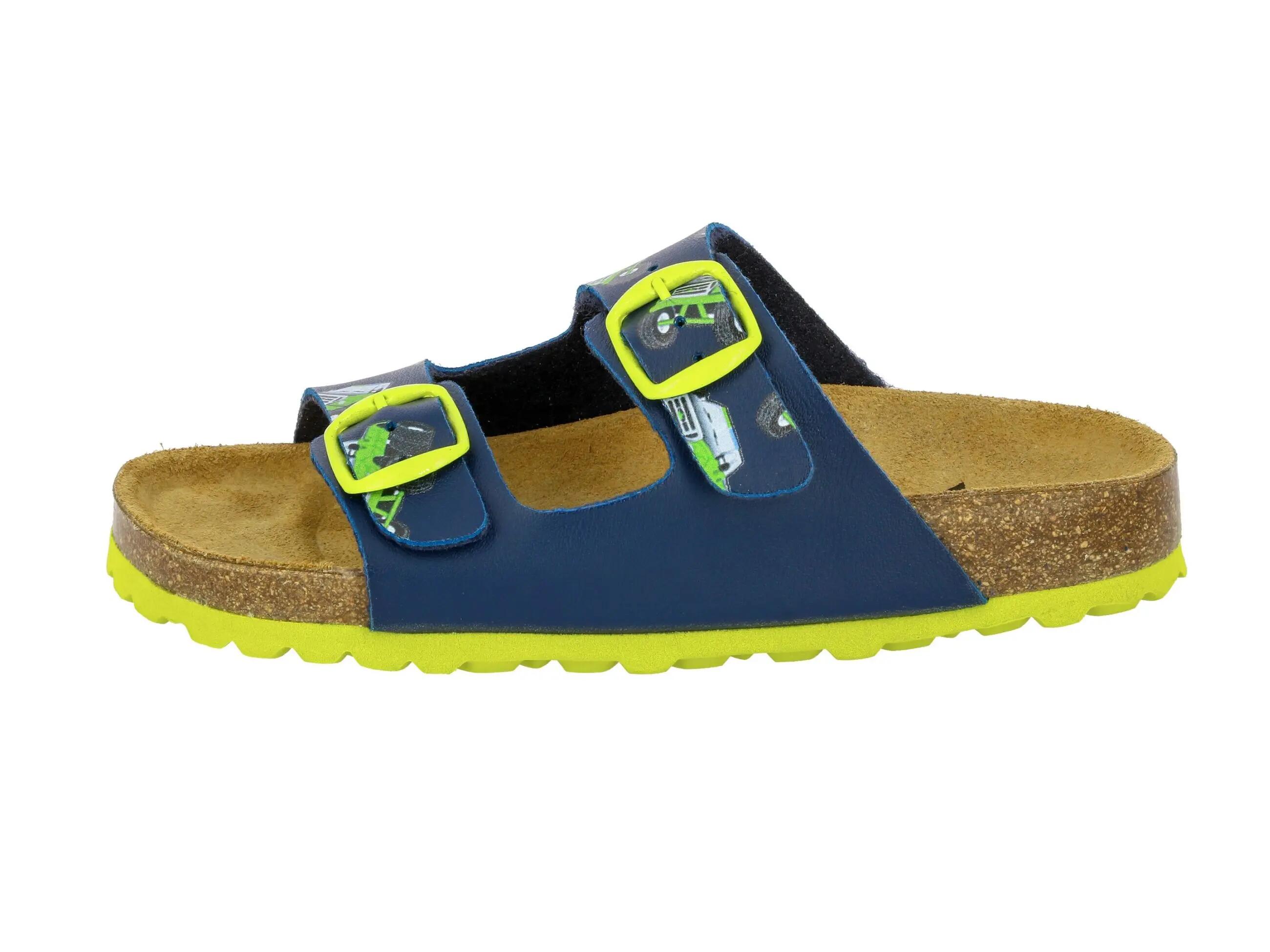 Pantoffels - Jongens - LICO Bioline Motru - Gesp - Blauw 2/6