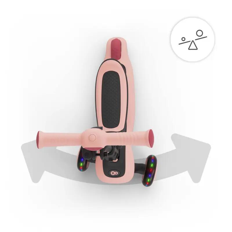 Trotinetă  Kinderkraft HALLEY 2, 3 Roți LED, cu șezut, ROSE PINK 14/15
