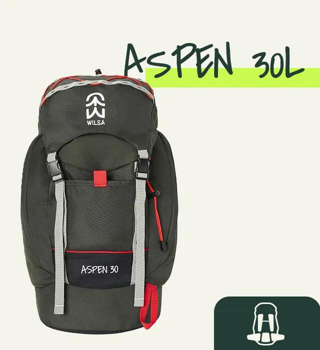Zaino da escursionismo Aspen 30L Wilsa nero Poliestere 600D 7/9