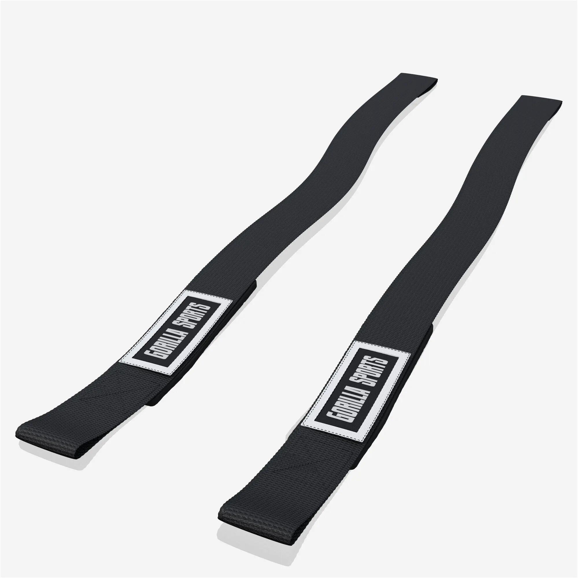 Sangles de levage Gorilla Sports 55x3,8 cm coton noir, paire 8/8