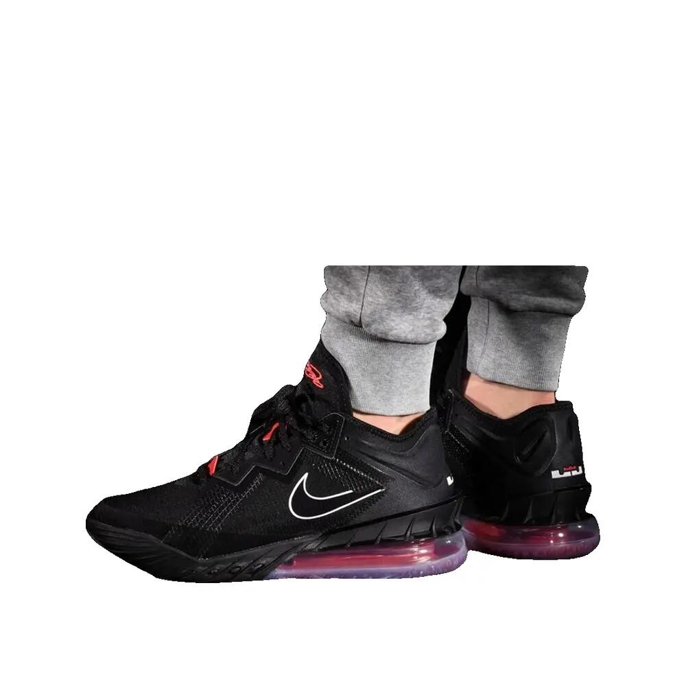 Zapatillas de baloncesto Nike Lebron 18 Low Negro/Blanco/Rojo universitario 5/6