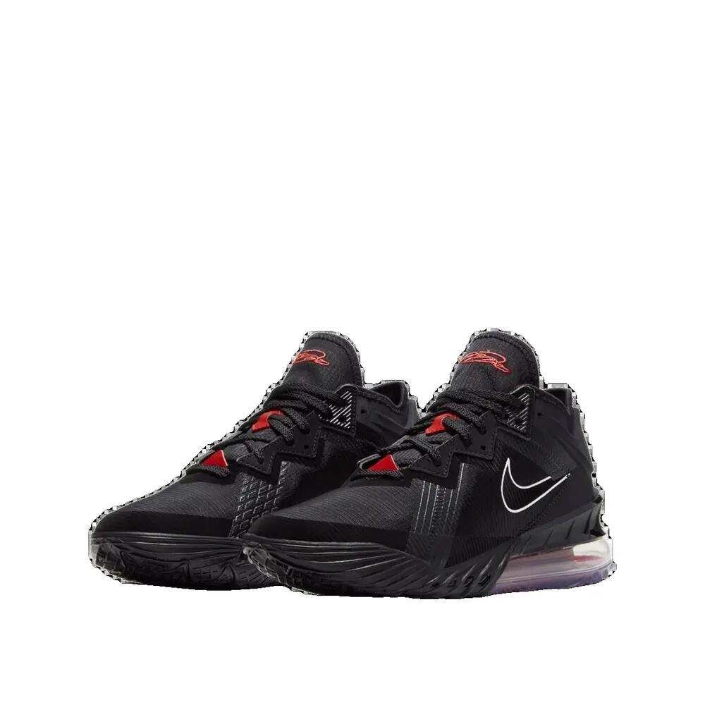 Zapatillas de baloncesto Nike Lebron 18 Low Negro/Blanco/Rojo universitario 2/6
