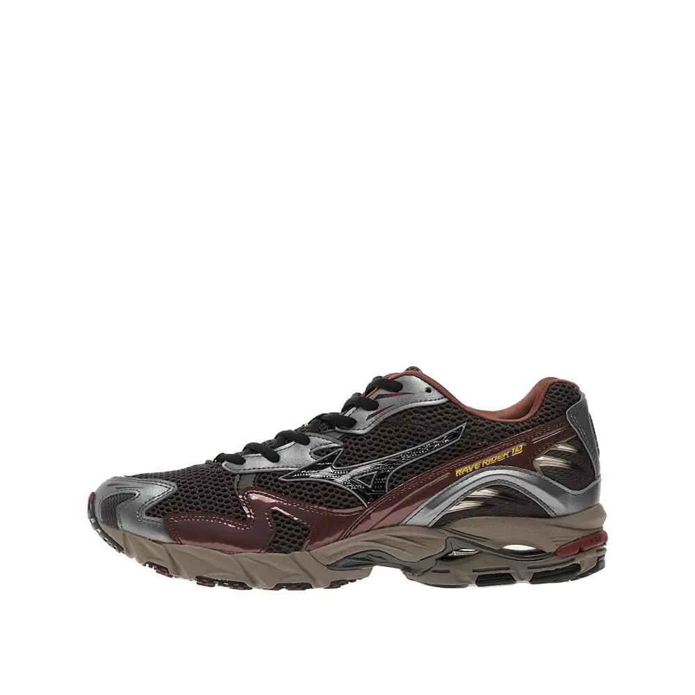 Zapatos Mizuno Wave Rider 10 Negro Sable/Negro/Café Chicorée 6/9