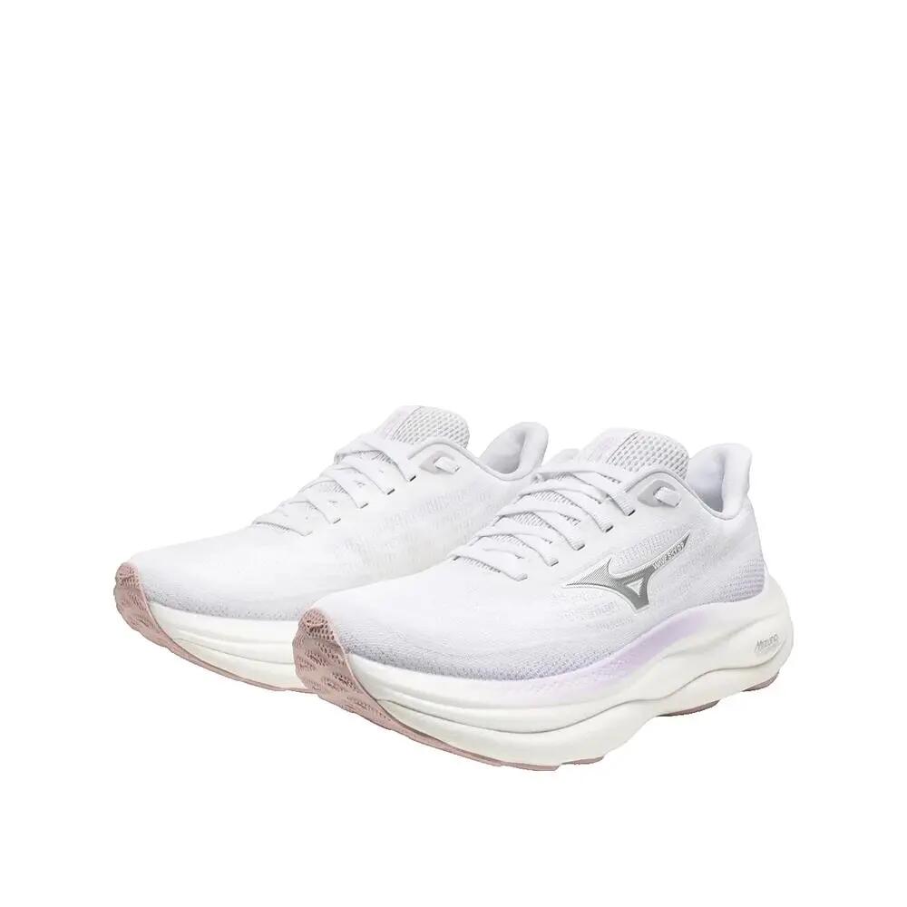 Mizuno Wave Sky 9 Laufschuhe Weiß/Silber/Orchideenblüte 9/10