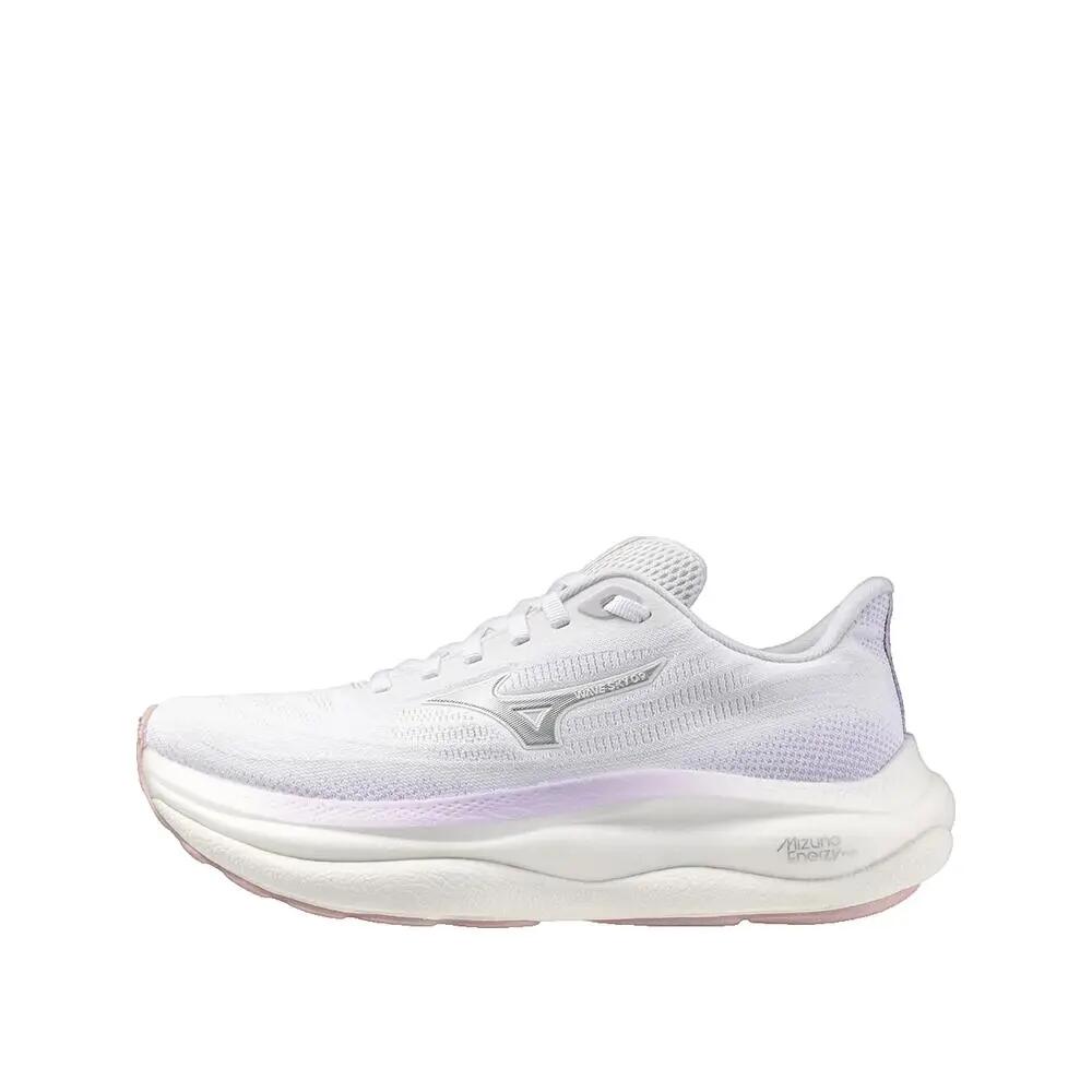 Mizuno Wave Sky 9 Laufschuhe Weiß/Silber/Orchideenblüte 3/10