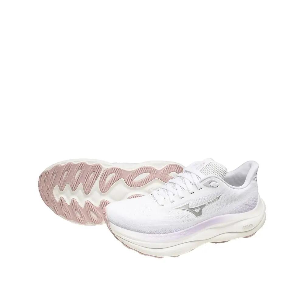 Mizuno Wave Sky 9 Laufschuhe Weiß/Silber/Orchideenblüte 10/10