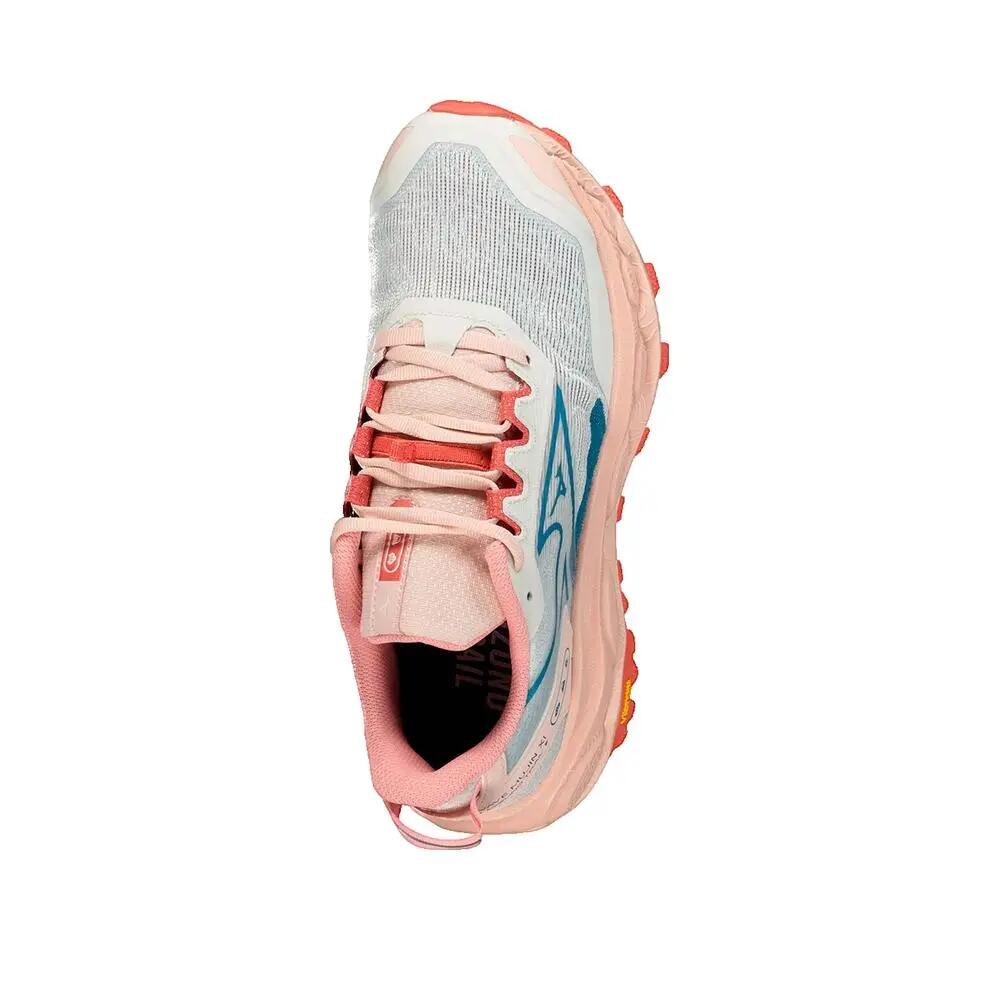 Zapatillas de trail Mizuno Wave Mujin 11 Blancas/Larkspur/Rojo apagado 6/6