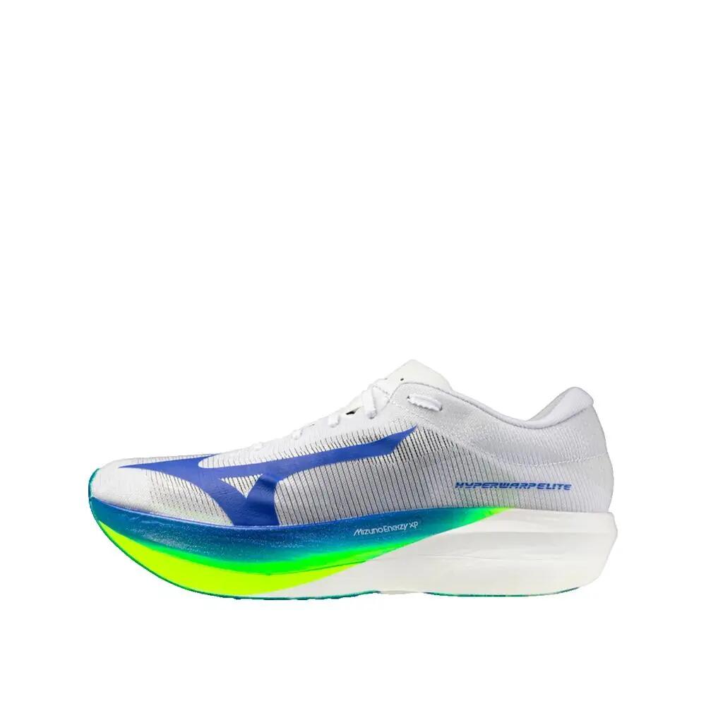 Mizuno Hyperwarp Elite Running Shoes White/Light Yellow/Bright Blue 2/7