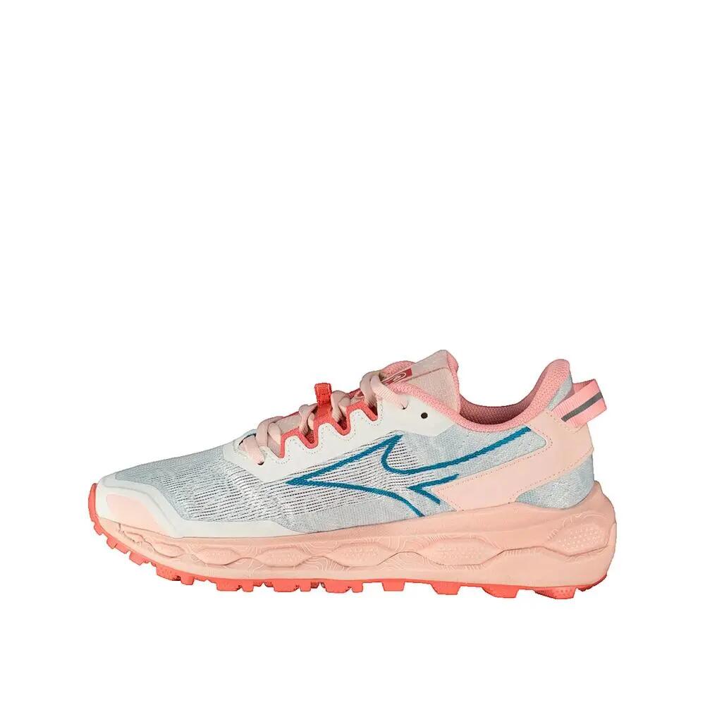 Zapatillas de trail Mizuno Wave Mujin 11 Blancas/Larkspur/Rojo apagado 3/6