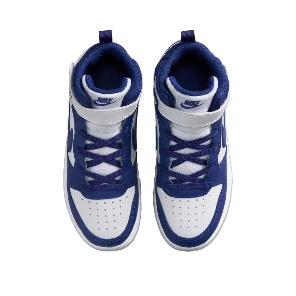 Zapatillas Nike Court Borough Mid 2 Blancos/Noche Profunda 2/7