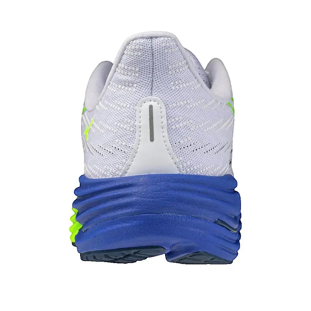 Chaussures de course Mizuno Wave Rider 29 Blanc/Estate Blue/Lightning Yellow 7/8