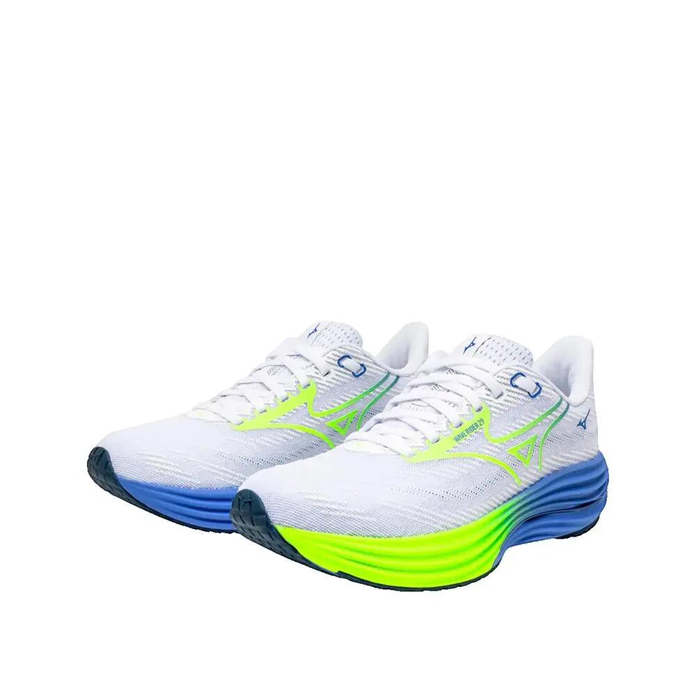 Hardloopschoenen Mizuno Wave Rider 29 Dames Wit/ Lichtgeel/ Ultramarijn 6/8