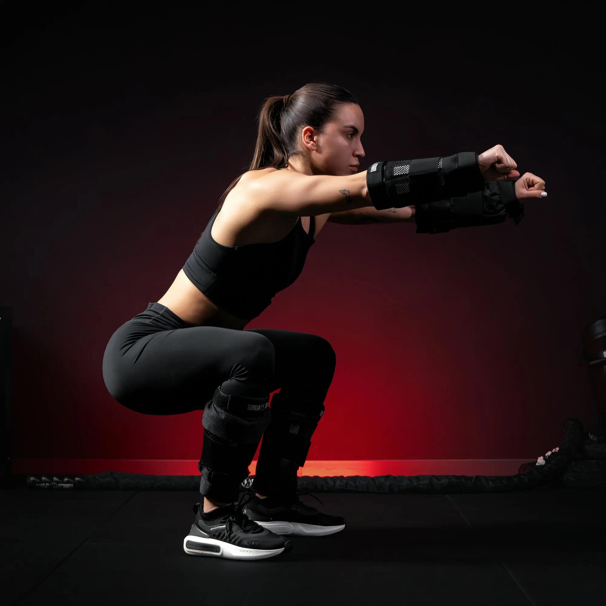 Mansete cu greutate reglabila, 13 kg, Gorilla Sports® 2/7