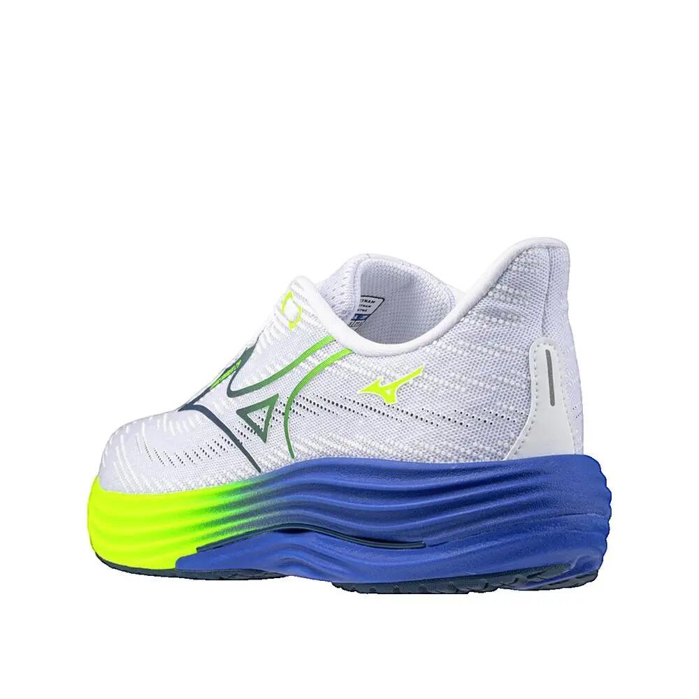 Chaussures de course Mizuno Wave Rider 29 Blanc/Estate Blue/Lightning Yellow 6/8