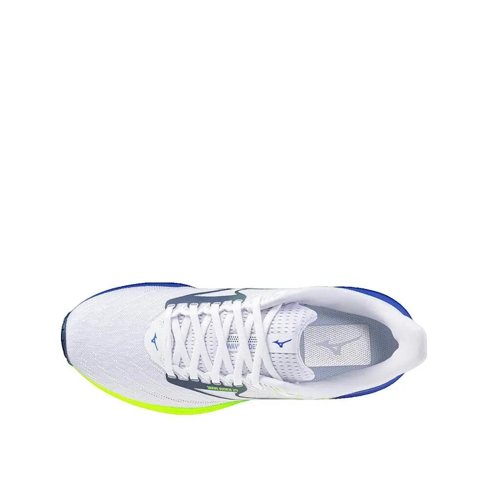Chaussures de course Mizuno Wave Rider 29 Blanc/Estate Blue/Lightning Yellow 4/8
