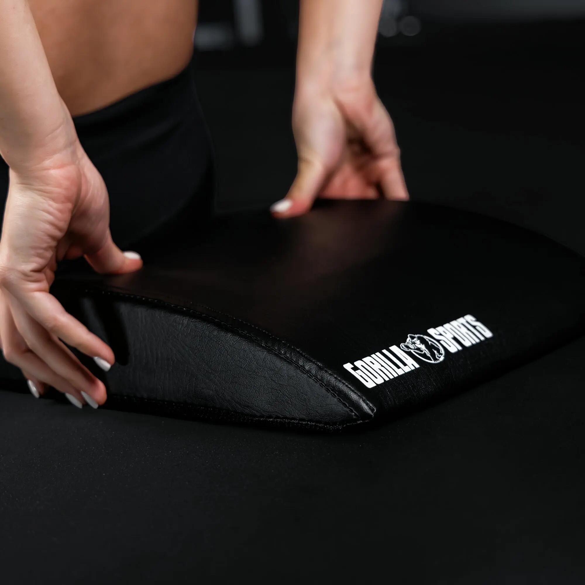 Coussin abdominaux Gorilla Sports Pro 40x21x6,4 cm noir similicuir 5/12