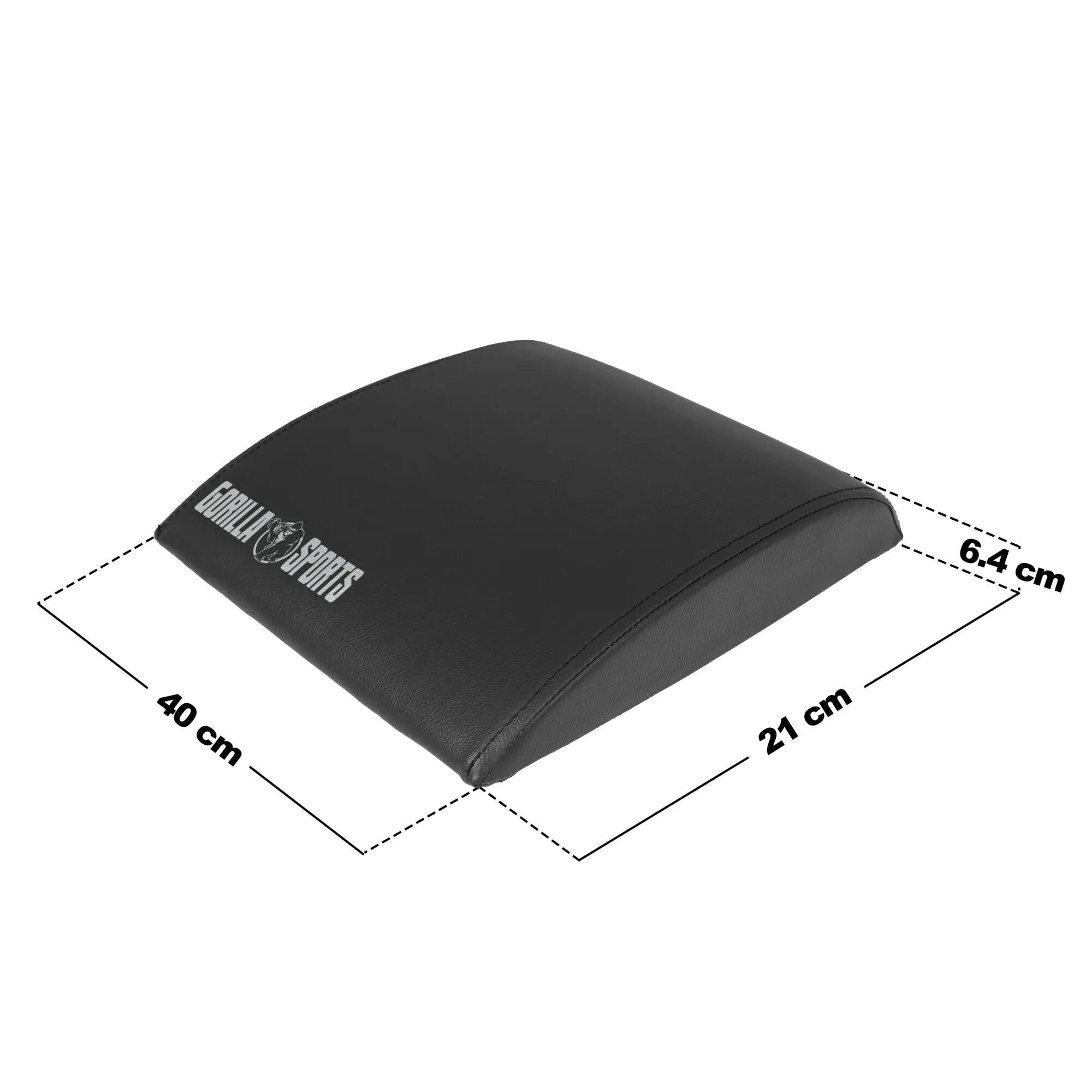 Coussin abdominaux Gorilla Sports Pro 40x21x6,4 cm noir similicuir 3/12