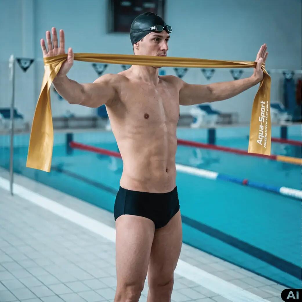 Widerstandsgummi für Aquasport-Powerstrech-Flachbandübungen 2/7