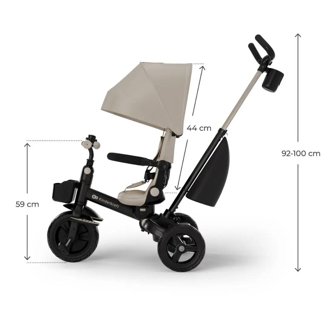 Tricicletă Kinderkraft AVEO 2 Plus BEJ 13/14