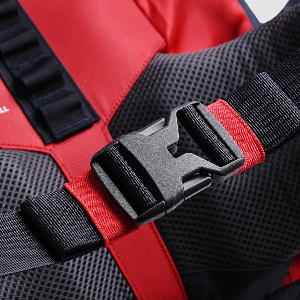 Sac à dos randonnée homme femme, sac à dos de trekking voyager 50 litres rouge 9/9