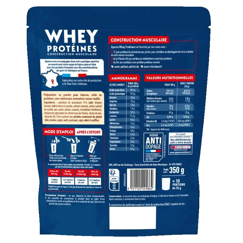 Whey Protéines Vanille 350g 2/4