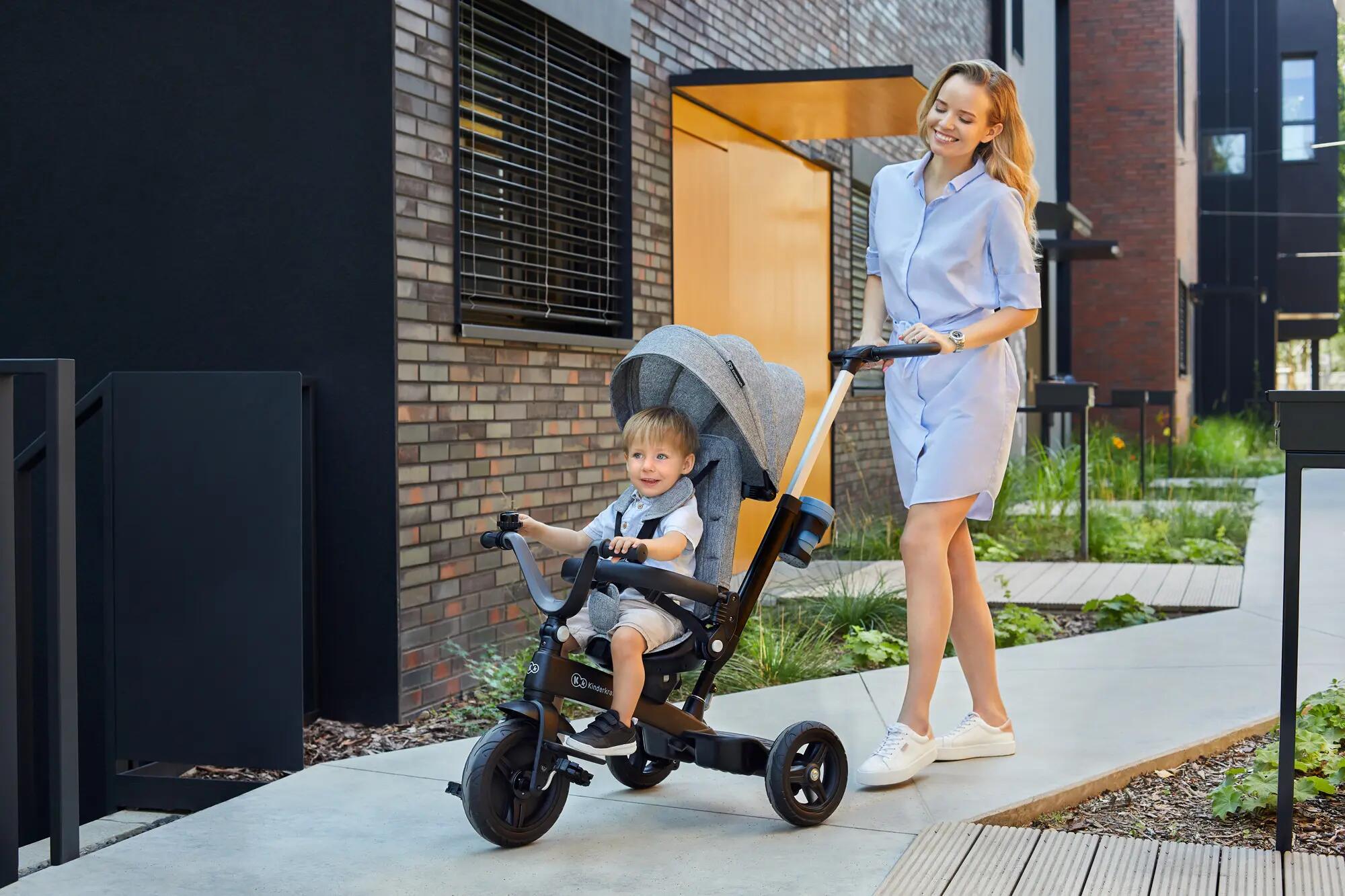 Tricicletă Kinderkraft TWIPPER gri KRTWIP00GRY 12/12