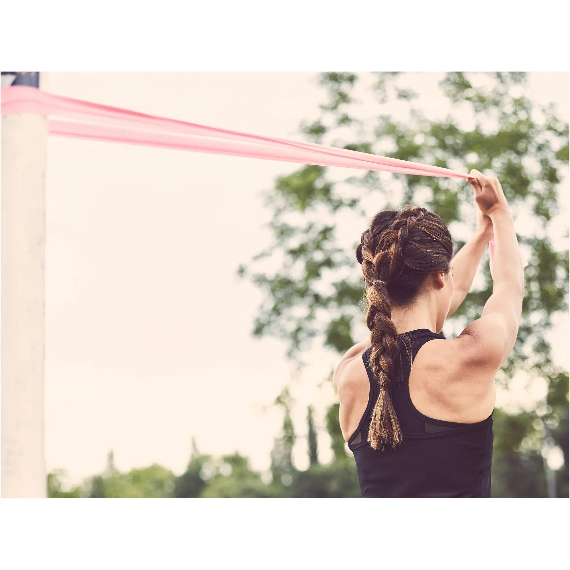 Fitnessband - Latex - 120 cm - Roze 6/9