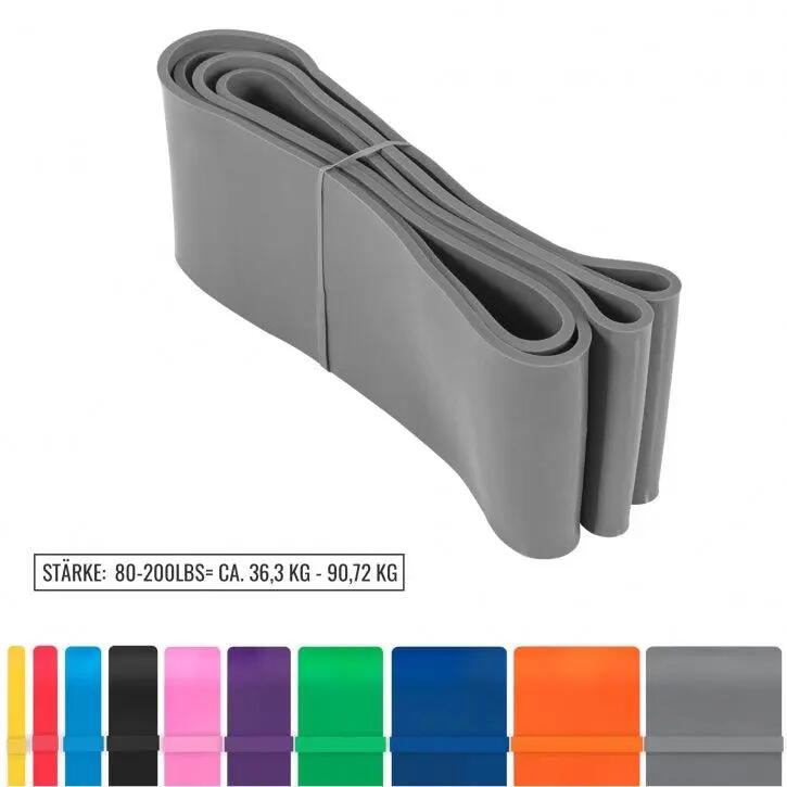 Banda Elástica Resistencia Gorilla Sports Gris  Ca 36,3a 90,72 Kg 5/11