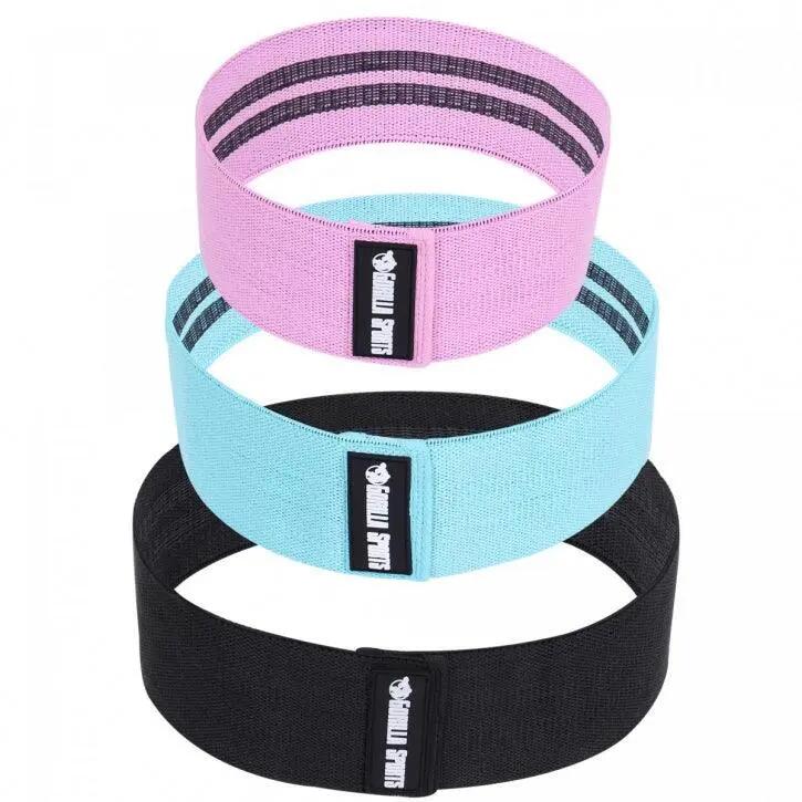 Hip Band Gorilla Sports bande élastique 3 résistances polyester-coton 9/10