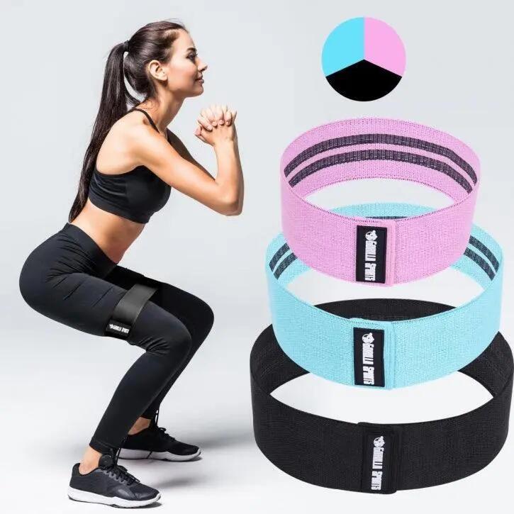 Hip Band Gorilla Sports bande élastique 3 résistances polyester-coton 3/10