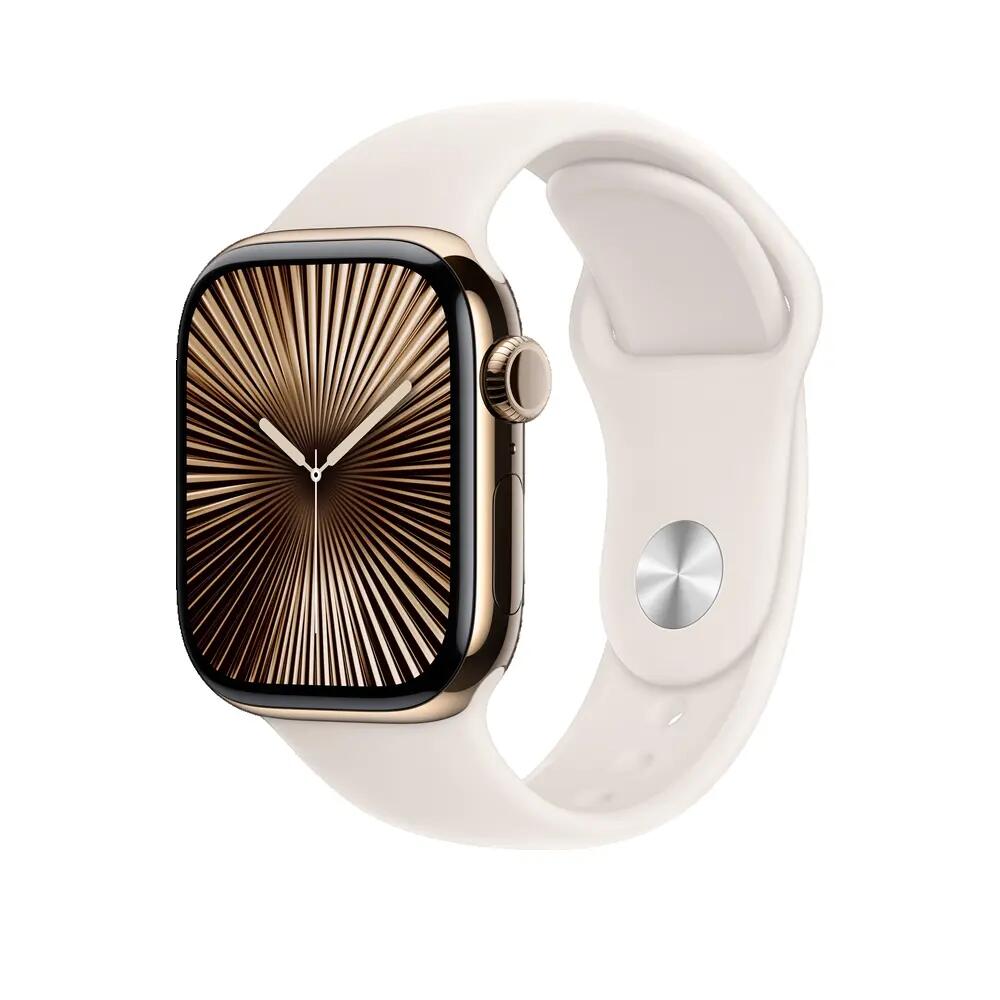 Apple Watch Series 10 GPS + Cellular 42mm Titane Doré 2/3