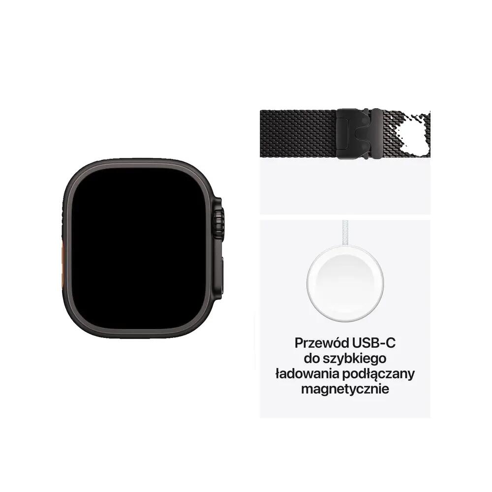 Slimme horloge Apple Ultra 3 van zwart titanium 7/7