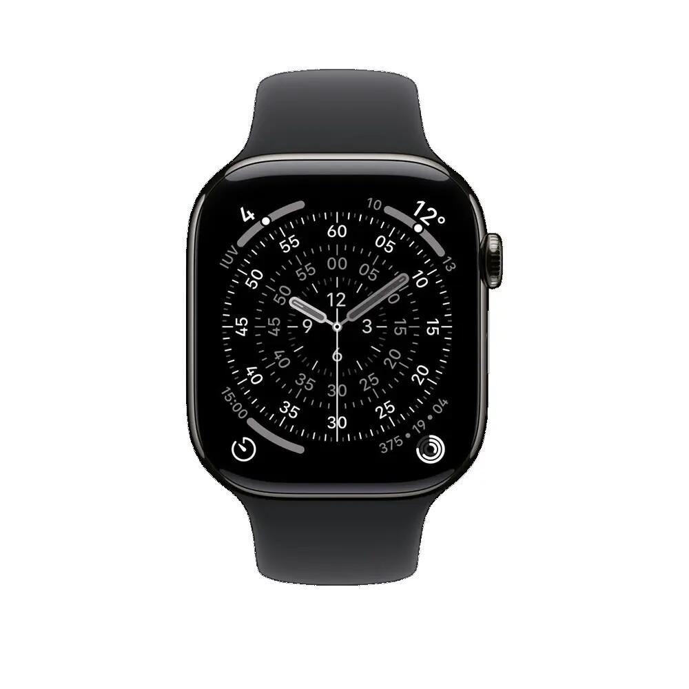 Sporthorloge Apple Watch Series 11 42 mm Slate Titanium met Zwarte Band 2/3