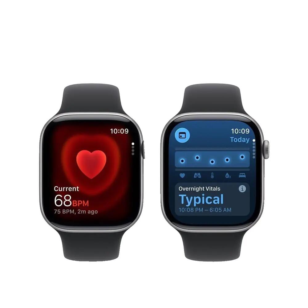 Slimme klok Apple Series 11 Ruimtegrijs aluminium met zwarte band 5/8