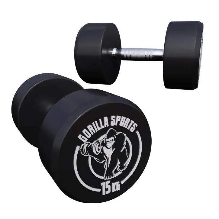 RACK + 5 PAIRES D'HALTÈRES RONDS DE 2,5KG À 15KG 8/15