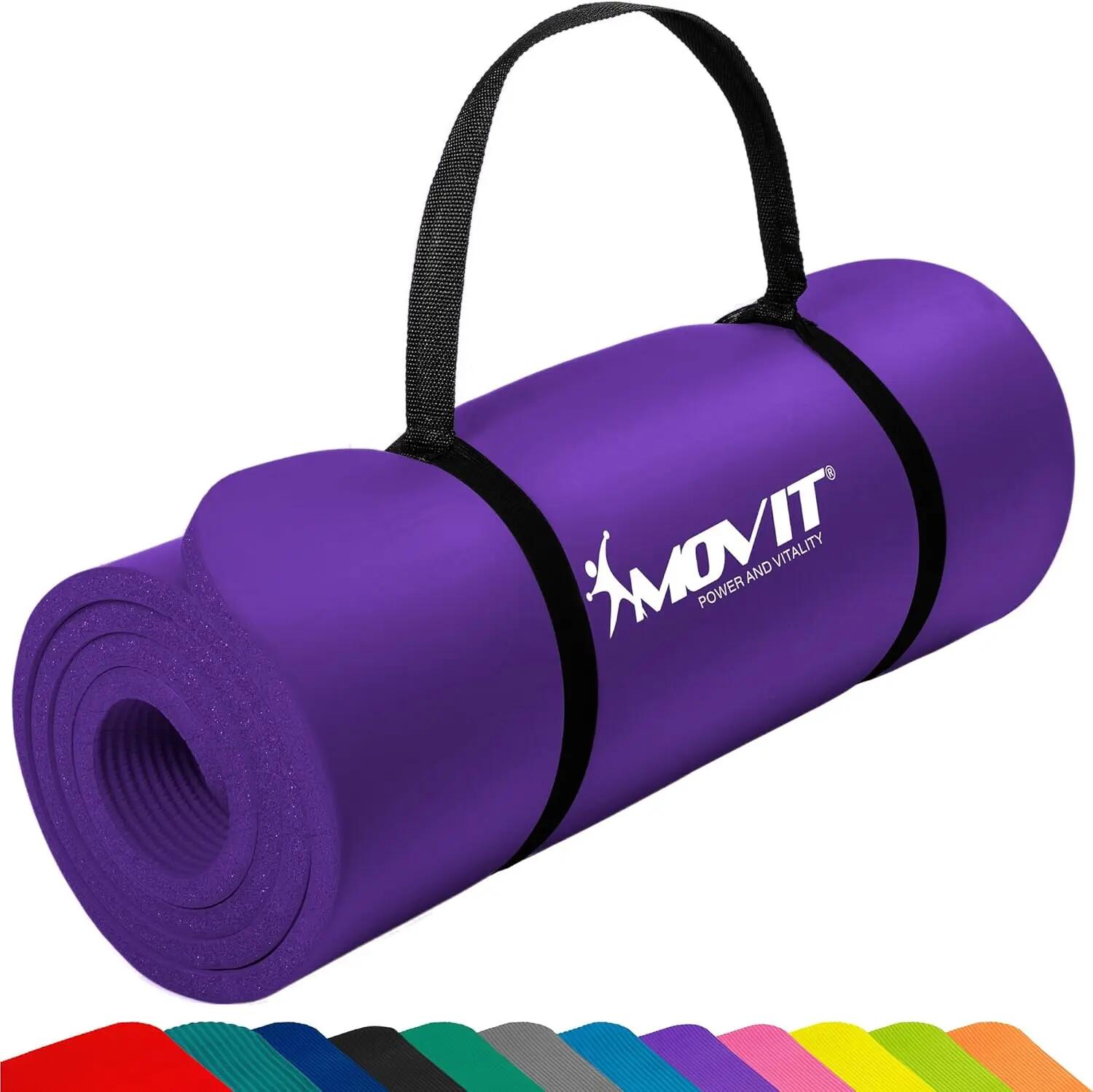 Covoras de gimnastica, MOVIT®, 183 x 60 x 1,0 cm, violet