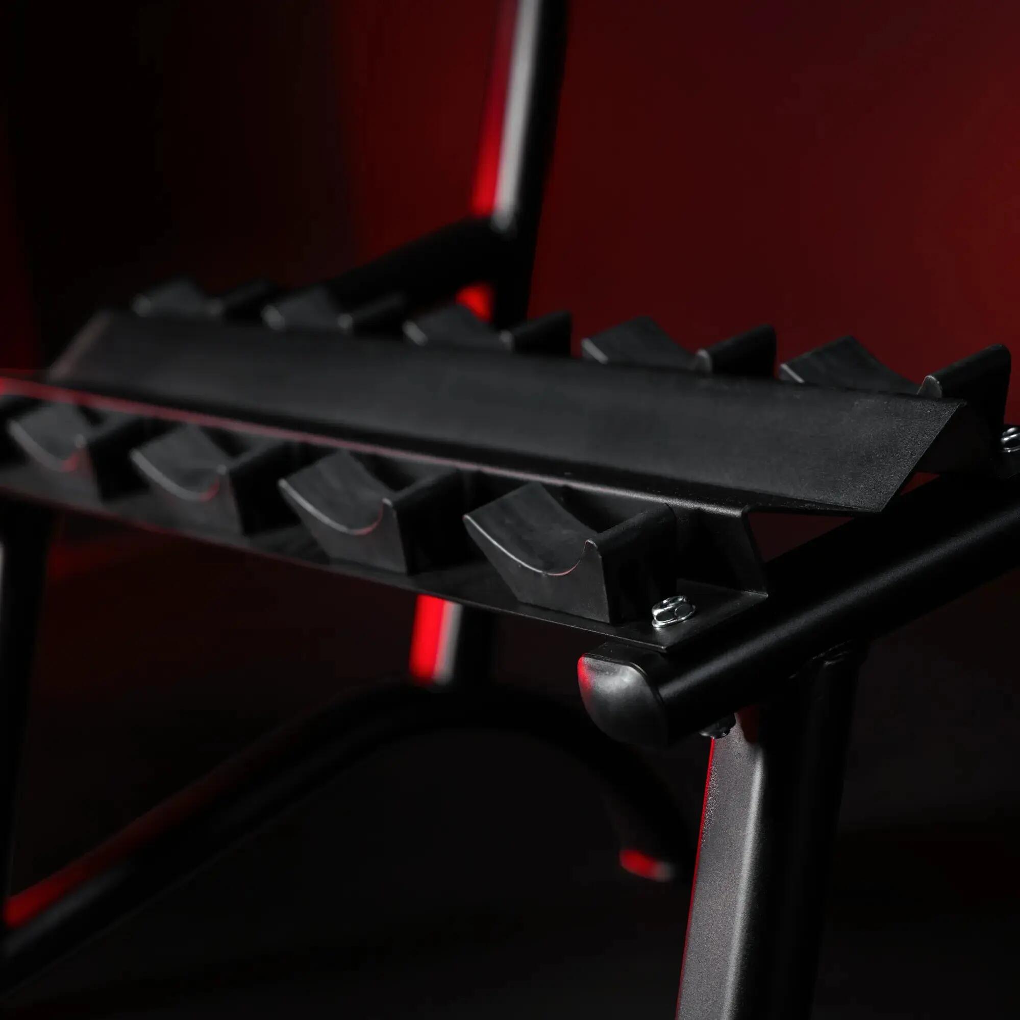 RACK PRO + 5 PAIRES D'HALTÈRES RONDS DE 2,5KG À 15KG 13/14