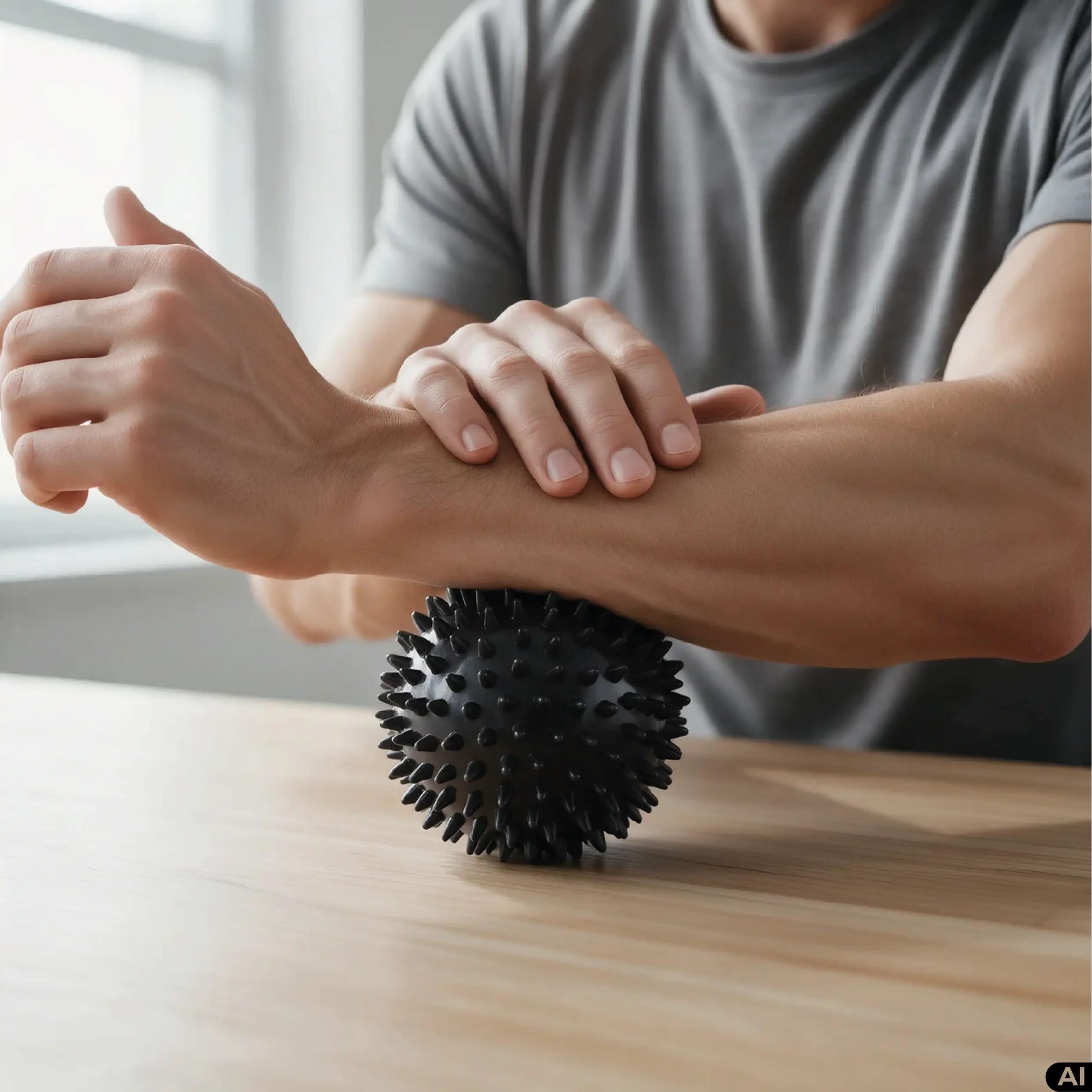 Aqua-Sport Powerstrech Spiky Ball Black 9cm AS4030 5/6