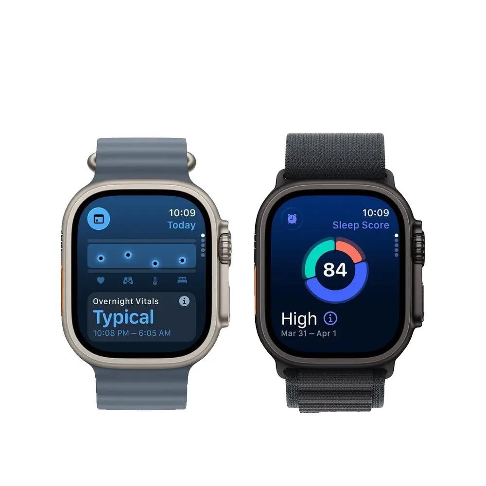 Apple Ultra 3 Blauwe Titanium Horloge 6/7