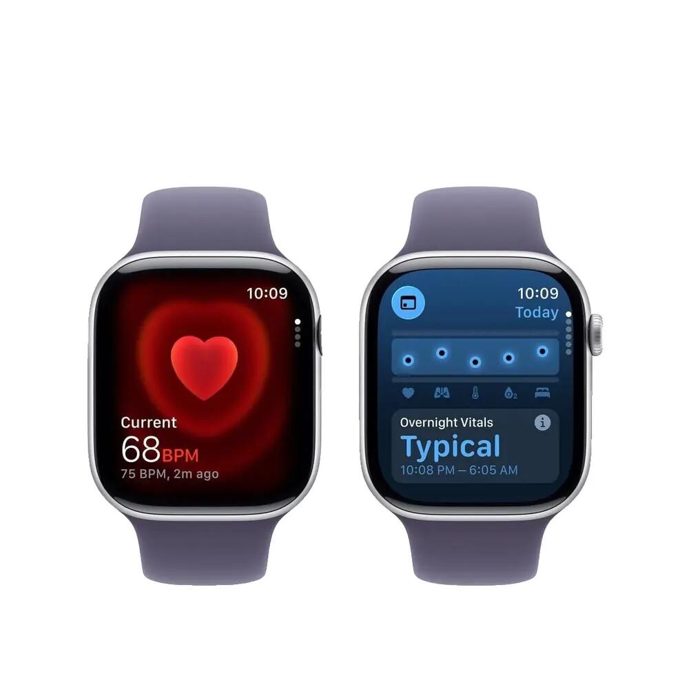 Slimme horloge Apple Series 11 GPS 46 mm Zilver Paars Mist Sportband M/L 5/7