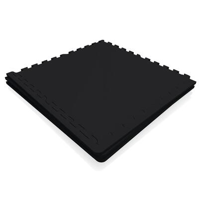 Vloermatten rubber - beschermingsmatten - 4 matten + 8 eindstukken - puzzel mat