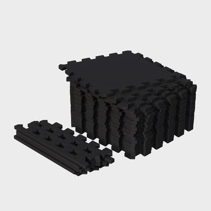 Tapis Mousse - 18 Pièces et Bords, 30x30 cm, Antidérapant, Tapis Protection Sol