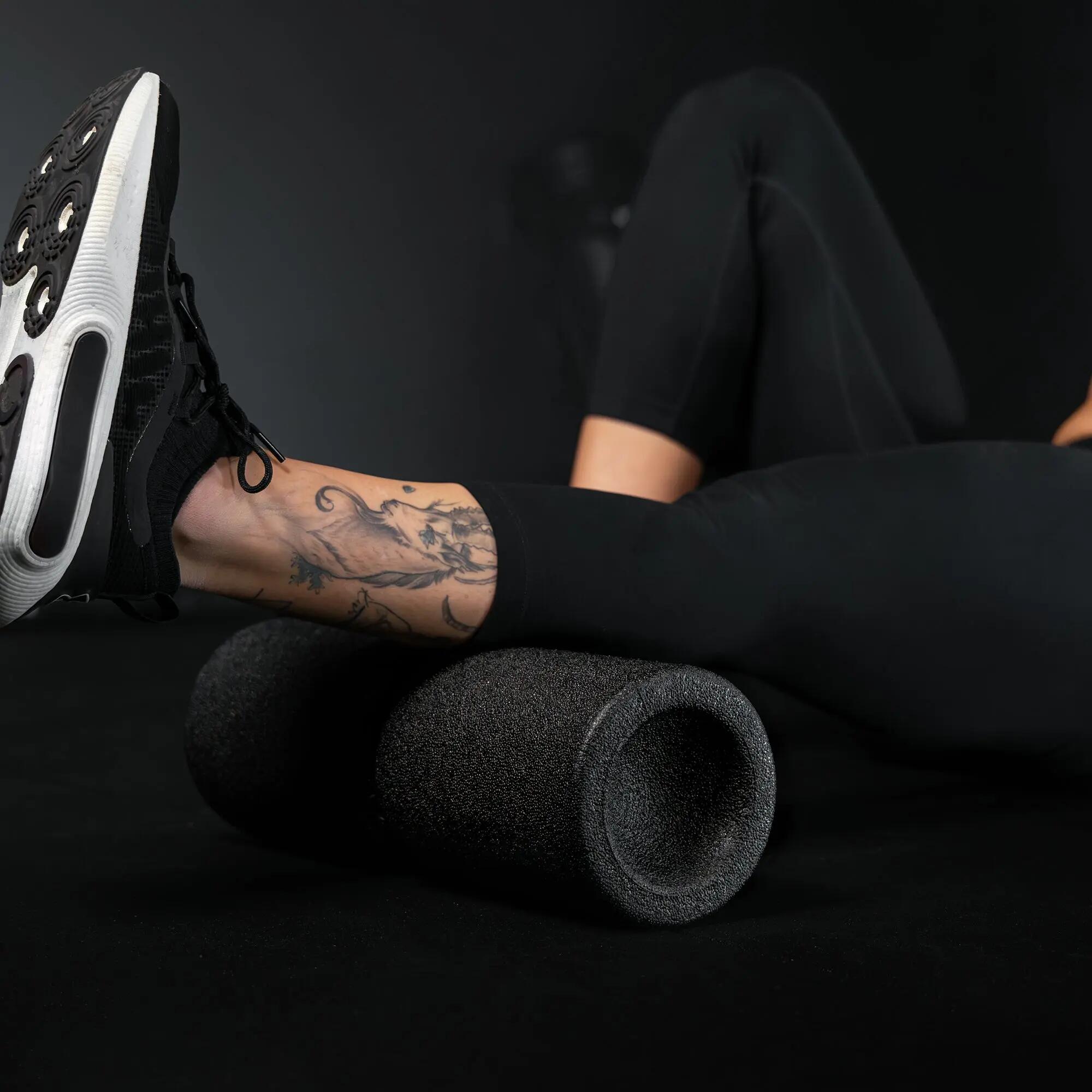 Foam Roller ø 13 cm - Fascia - Massage - Fitness - Pilates - Yoga - Zwart 10/11