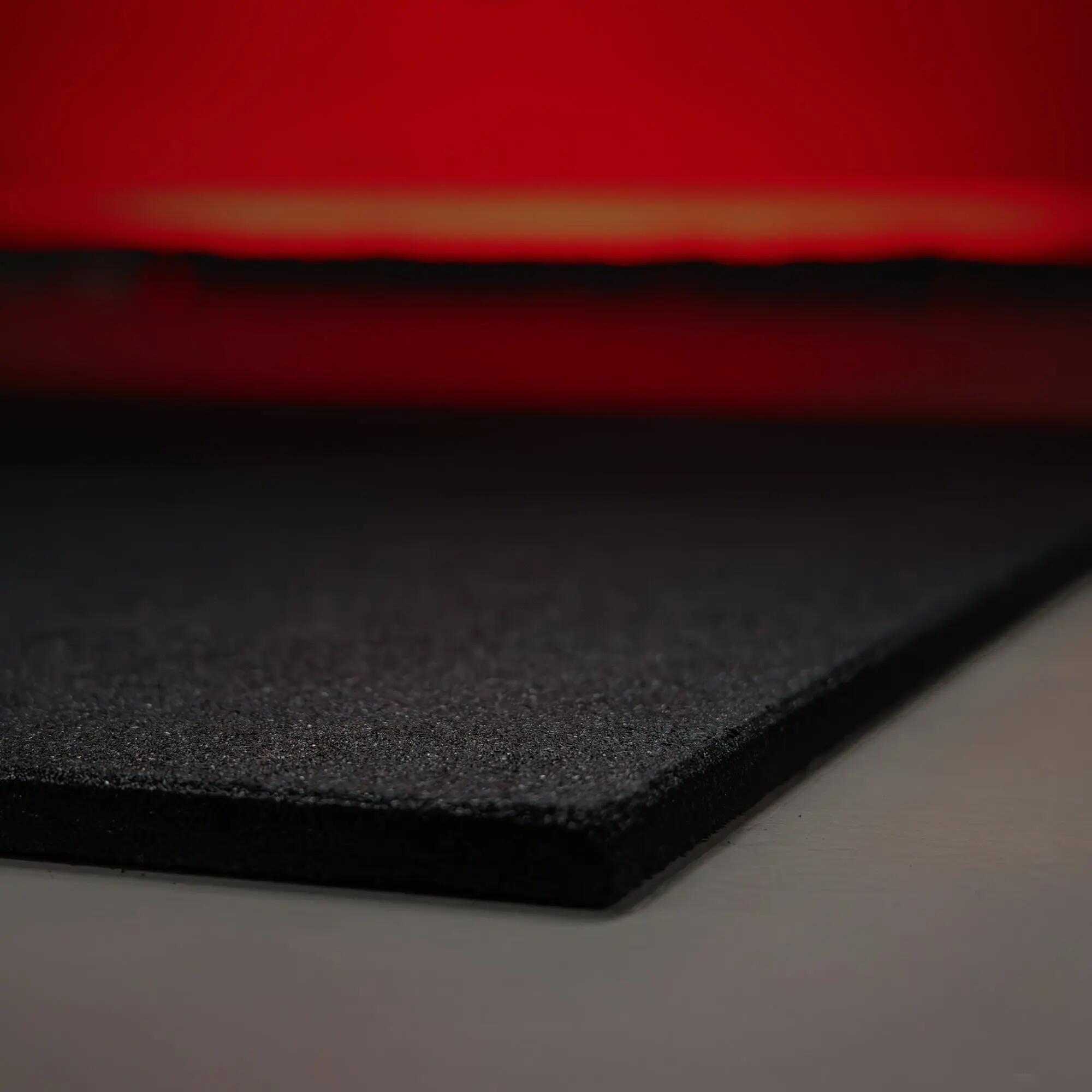 Vloermatten Rubber - Beschermingsmatten - 4 stuks - 50 x 50 cm - Zwart - 7/8